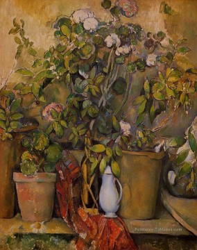 Plantes en pot Paul Cezanne Fleurs impressionnistes Peinture à l'huile